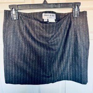 Paul & Joe Gray Pinstripe Wool Skirt